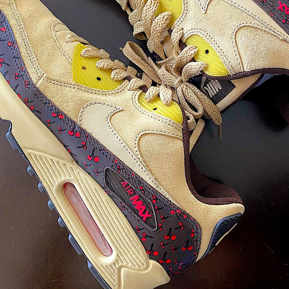 🍒👟Rare 2006 Wmns NIKE Air Max 90 Leather/Suede Size 8.5 👟🍒